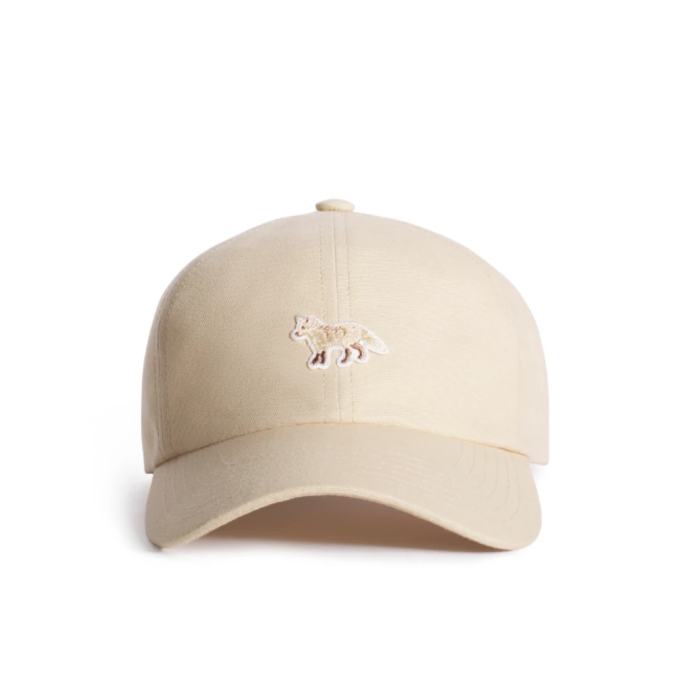 Maison Kitsuné Baby Fox Beige Keps med Justerbar Spänne Beige, Herr