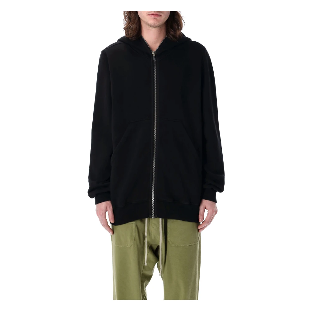Rick Owens Zwart Gebreide Hoodie Aw24 Losse Pasvorm Black Heren