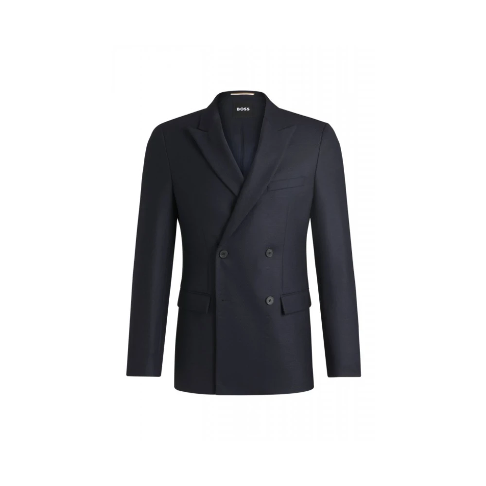 Hugo Blue Slim-Fit Blazer - Male - Blazers - M - Jackets