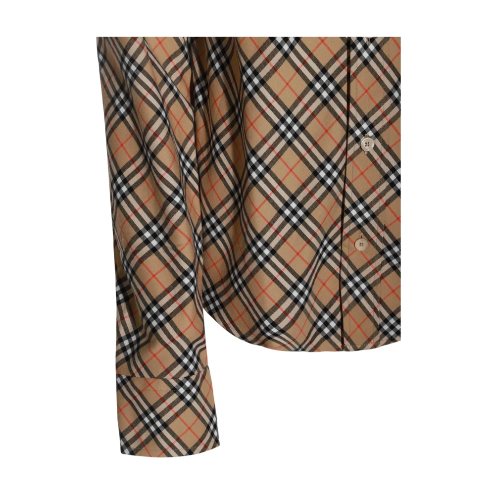 Burberry Geruite Katoenen Overhemd Multicolor Dames