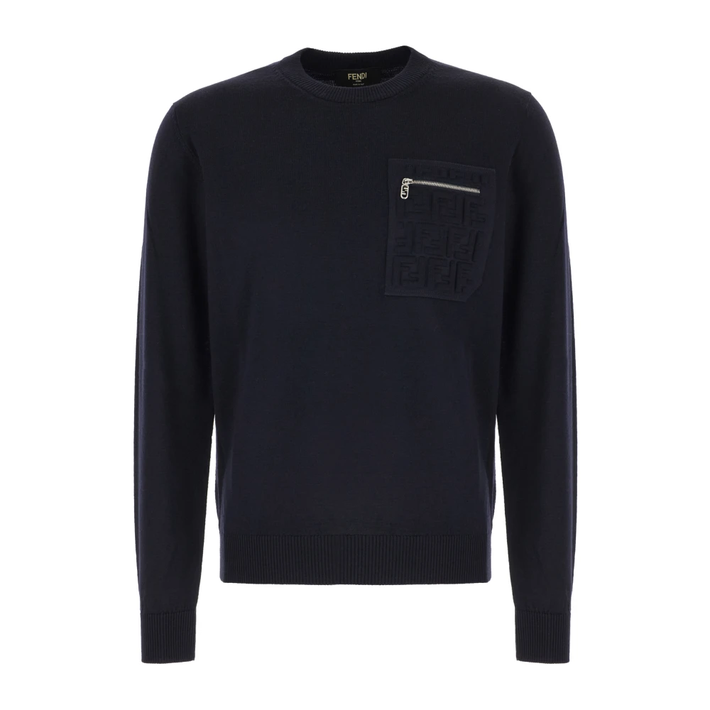 Fendi Stijlvolle Gebreide Collectie Blue Heren