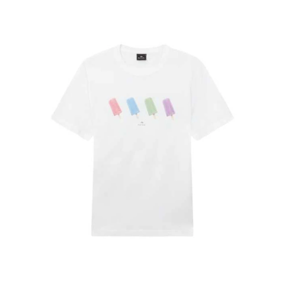 Paul Smith Uomo Bianco - T-Shirt Con Motivo Gelato - Tops - Xl