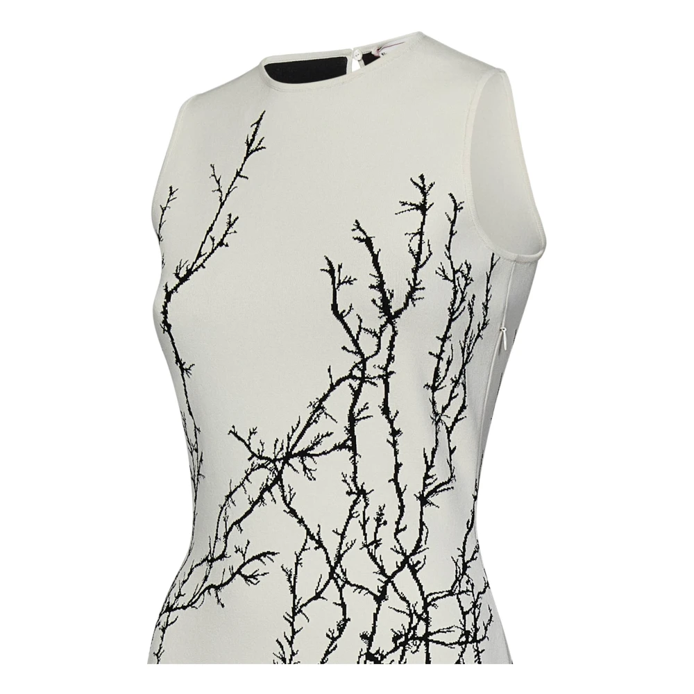 alexander mcqueen Witte Doorn Takken Midi Jurk White Dames
