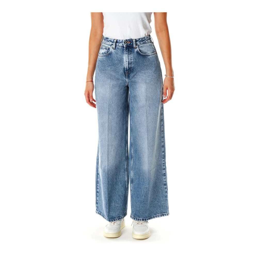 Pepe Jeans Wide Leg High Waist Jeans Blue Dames