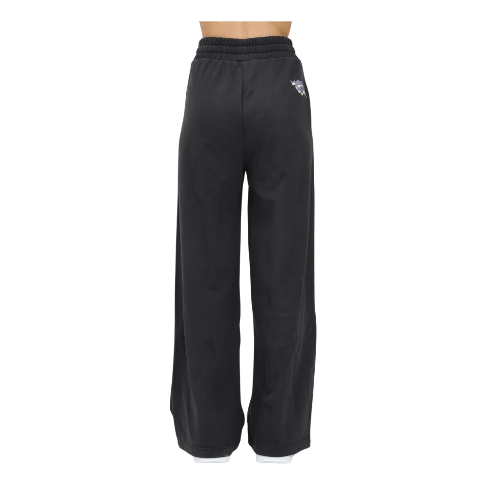 Puma Klassieke zwarte wijde been sportbroek Black Dames