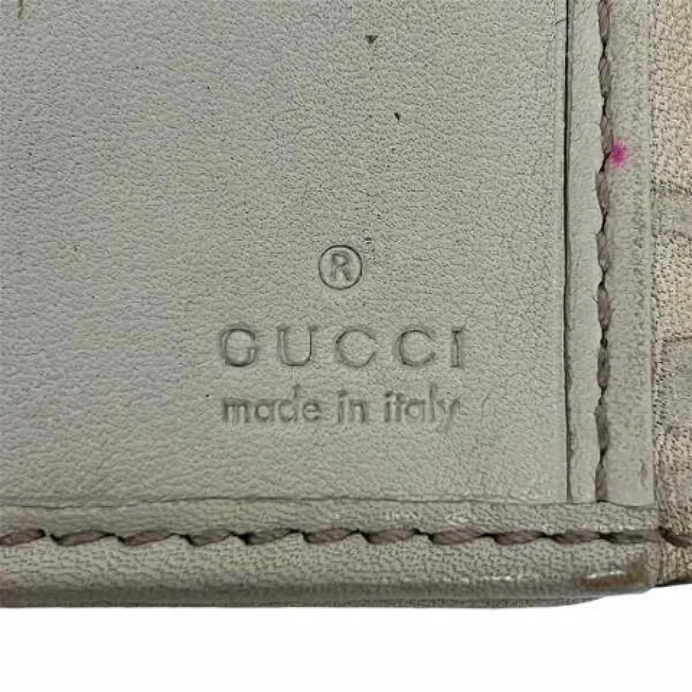 Gucci Vintage Pre-owned Leather wallets Beige Dames