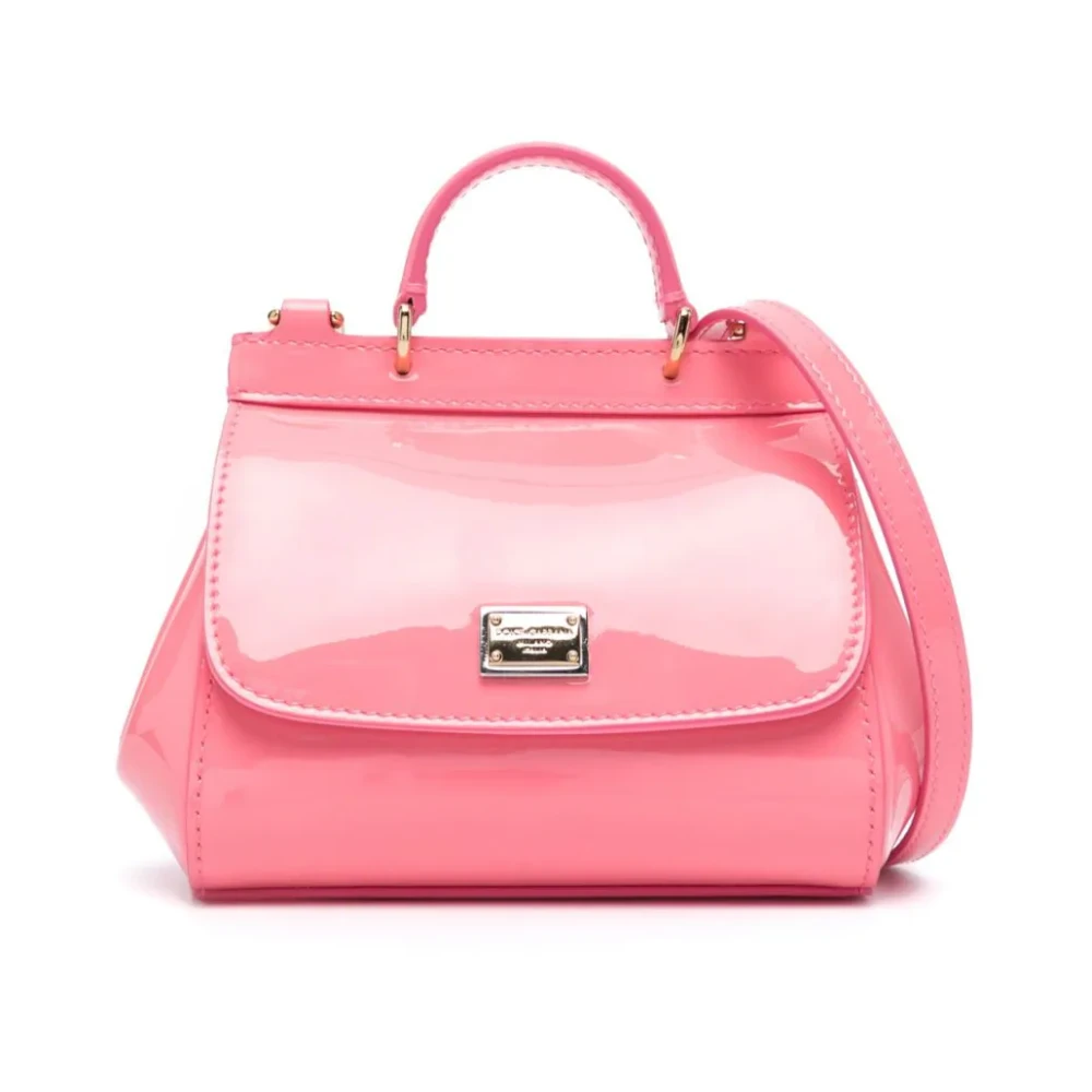 Dolce & Gabbana Rosa Läder Crossbody Väska för Barn Pink, Dam
