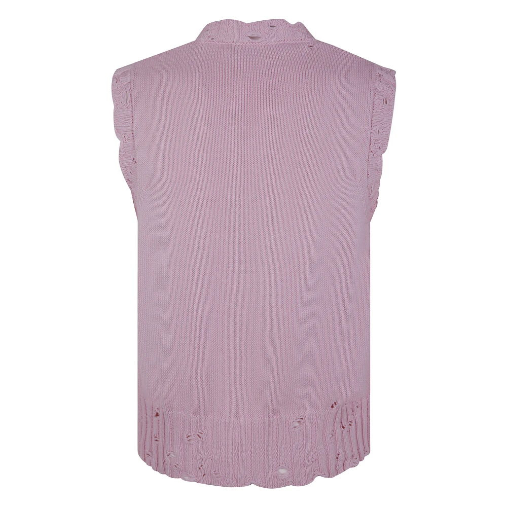 Marni Stijlvolle V-hals trui Pink Heren