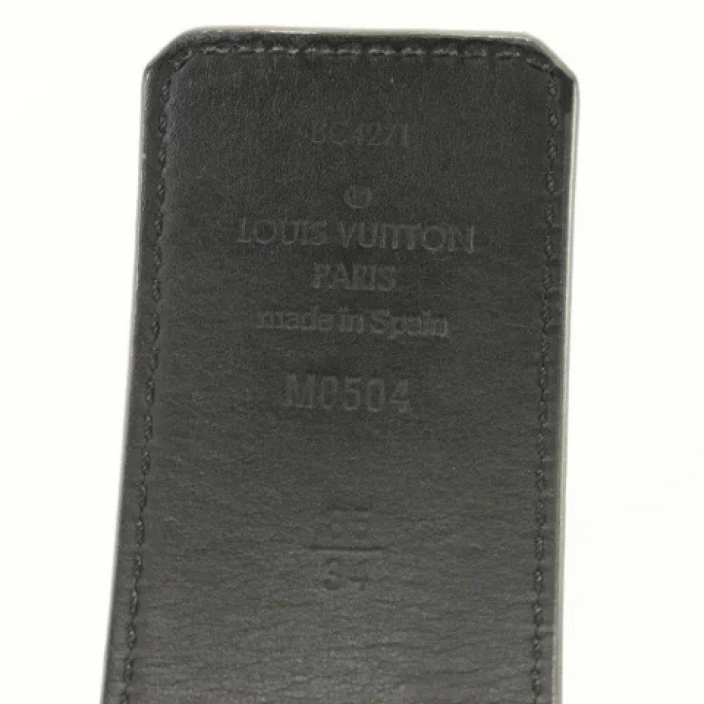Louis Vuitton Vintage Pre-owned Leather belts Gray Heren