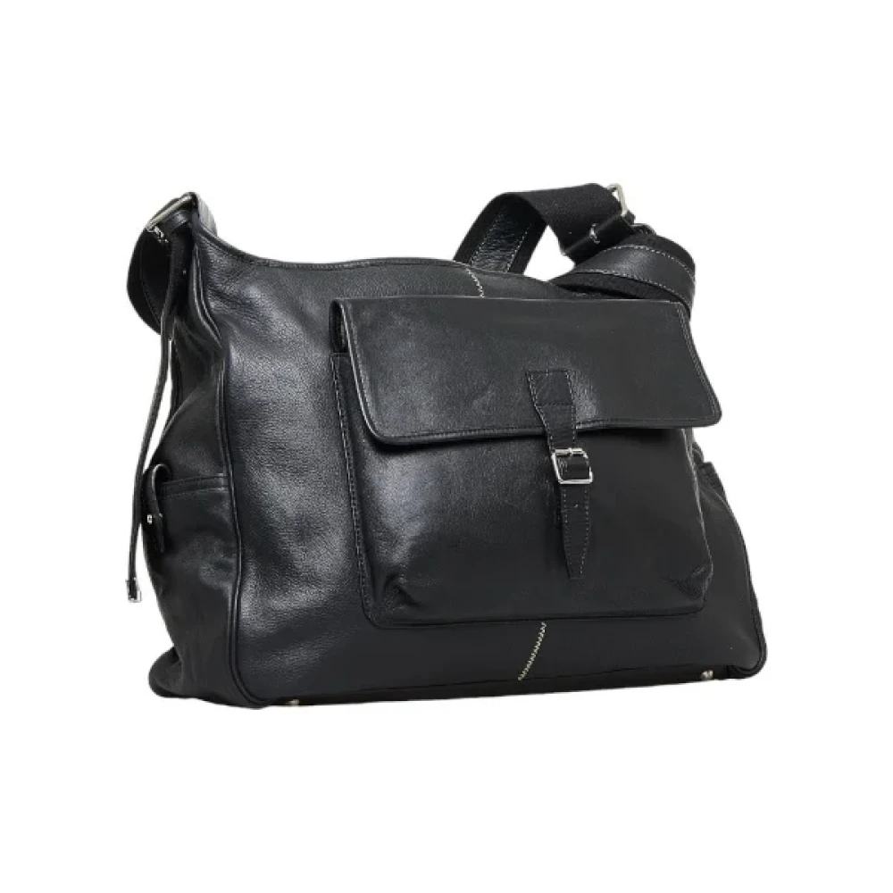 Burberry Vintage Pre-owned Leather shoulder-bags Black Heren