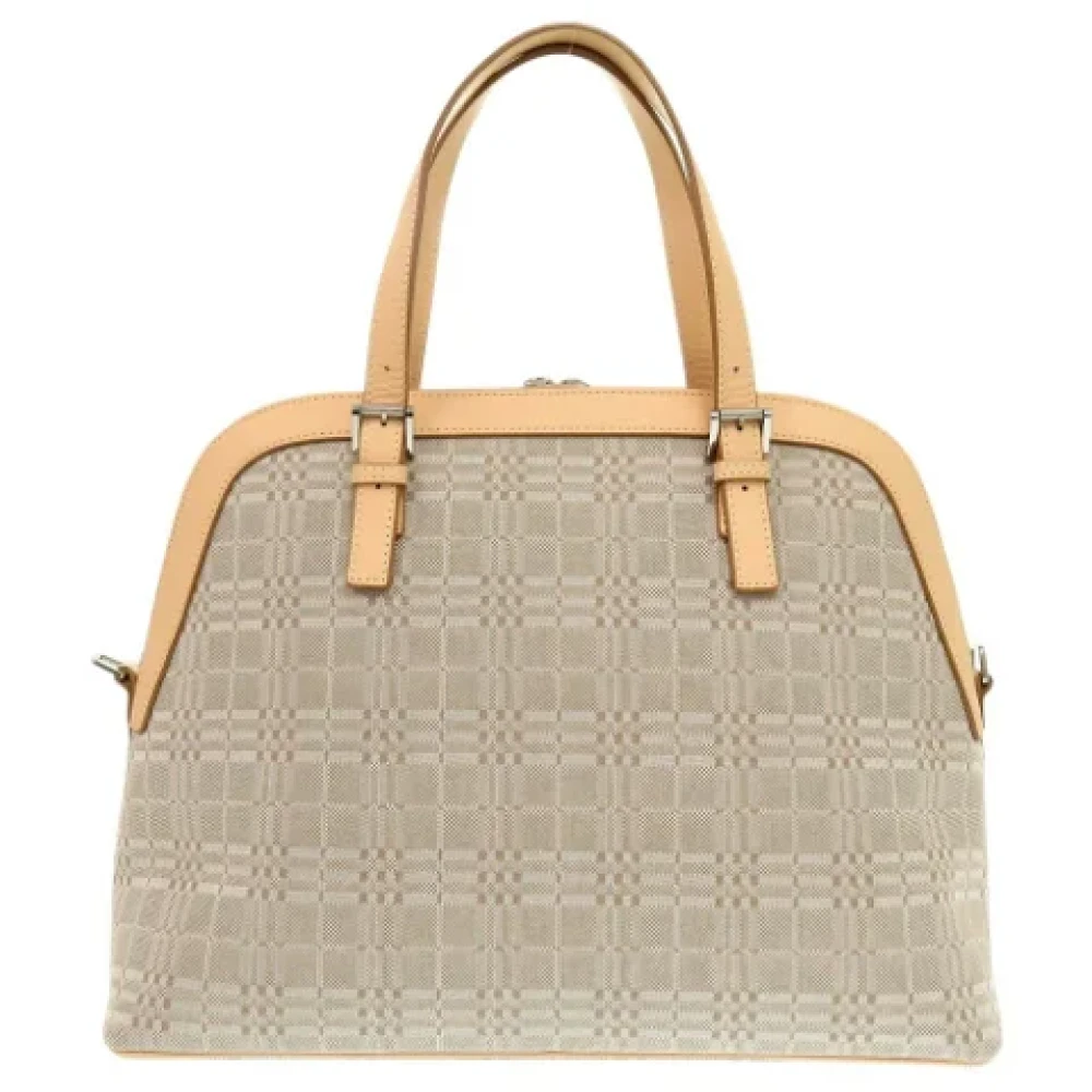 Burberry Vintage Pre-owned Canvas handbags Beige Dames