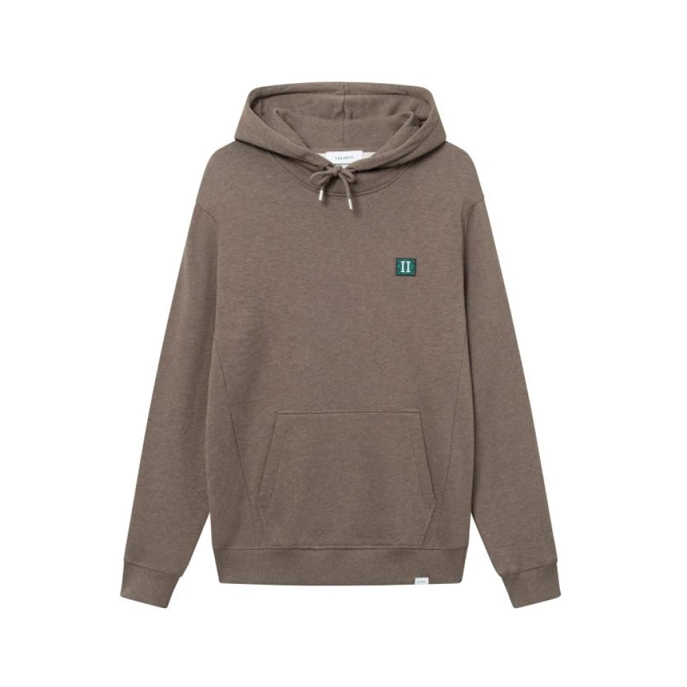 Les Deux Trendy Hoodie met Logo Details Brown Heren