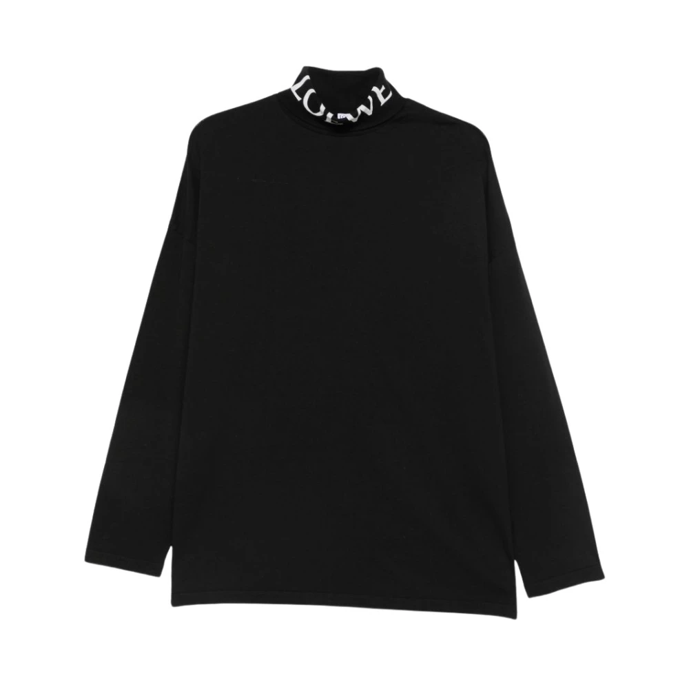 Loewe , Turtlenecks, Female, Black, L, Turtleneck Jumper