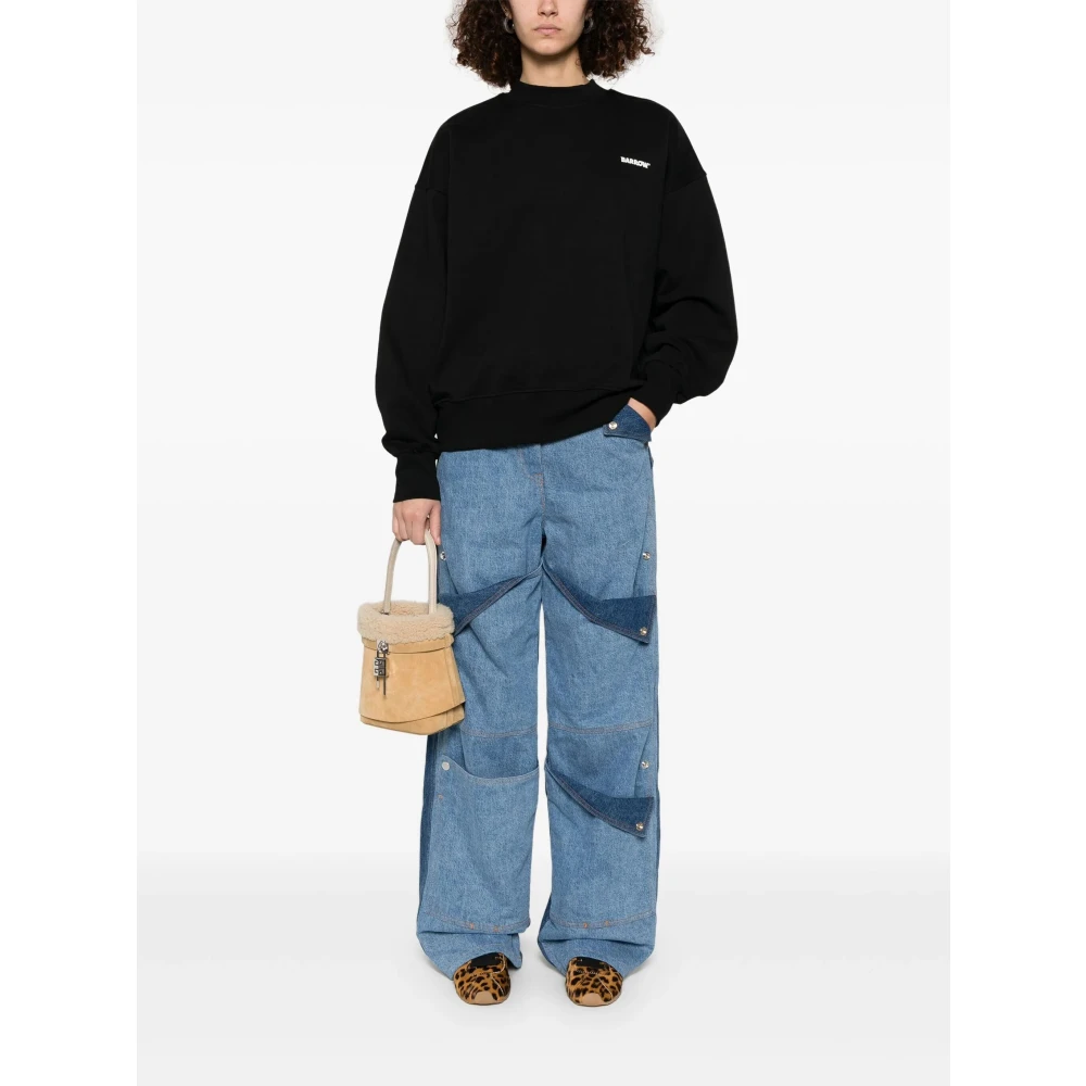 Barrow Zwarte Stijlvolle Sweatshirt voor Mannen Black Heren