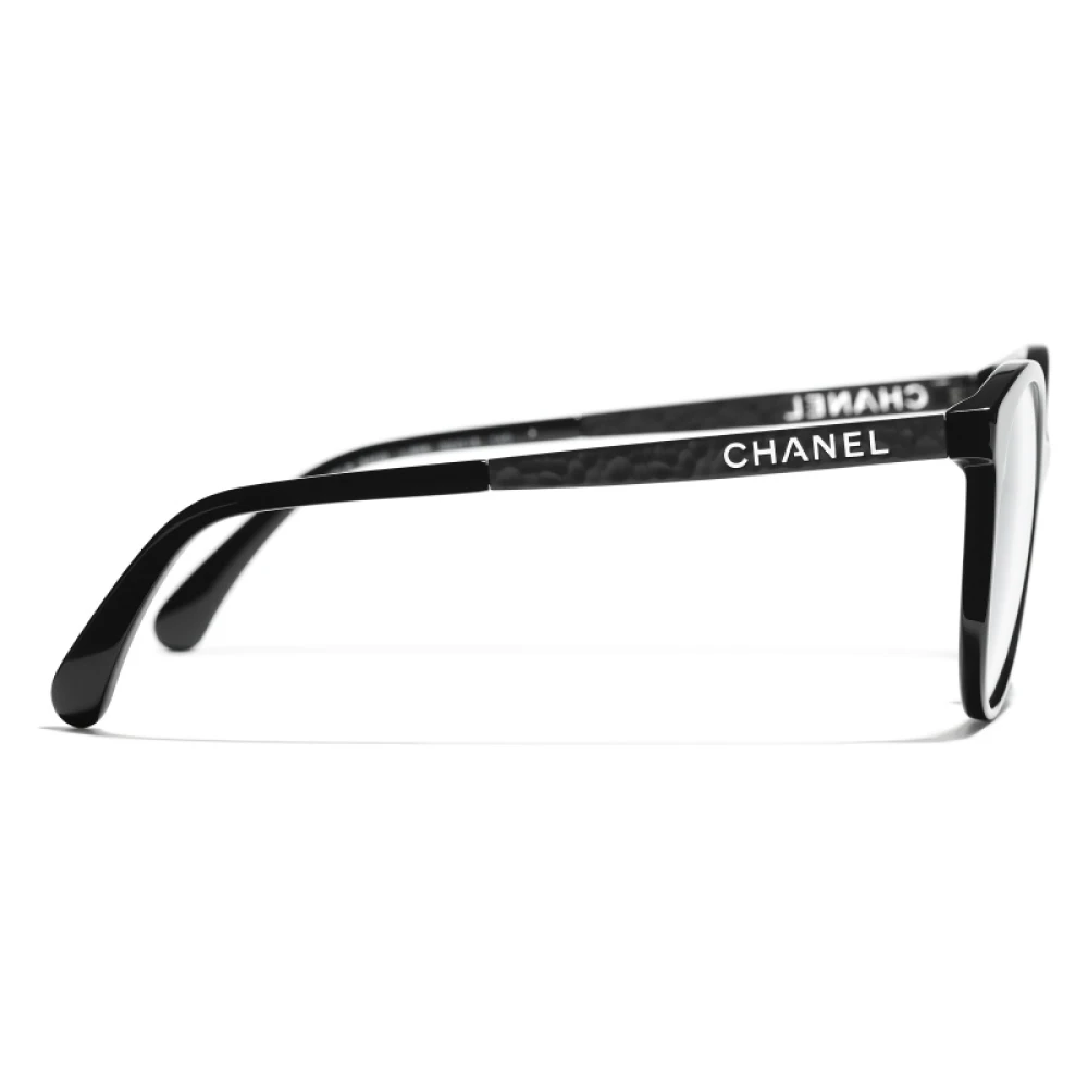 Chanel Stijlvolle zwarte bril met acetaat en metaal Black Dames