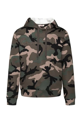 Camouflage huva sweatshirt