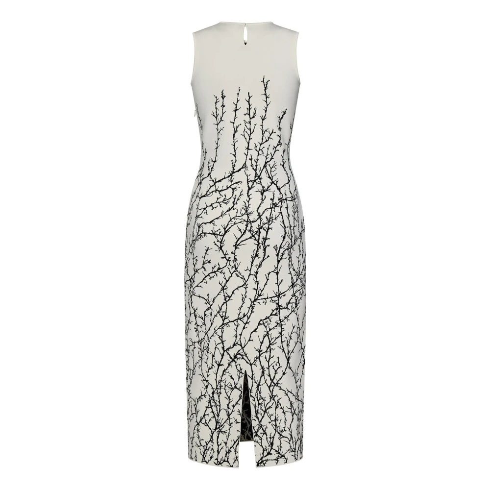 alexander mcqueen Witte Doorn Takken Midi Jurk White Dames