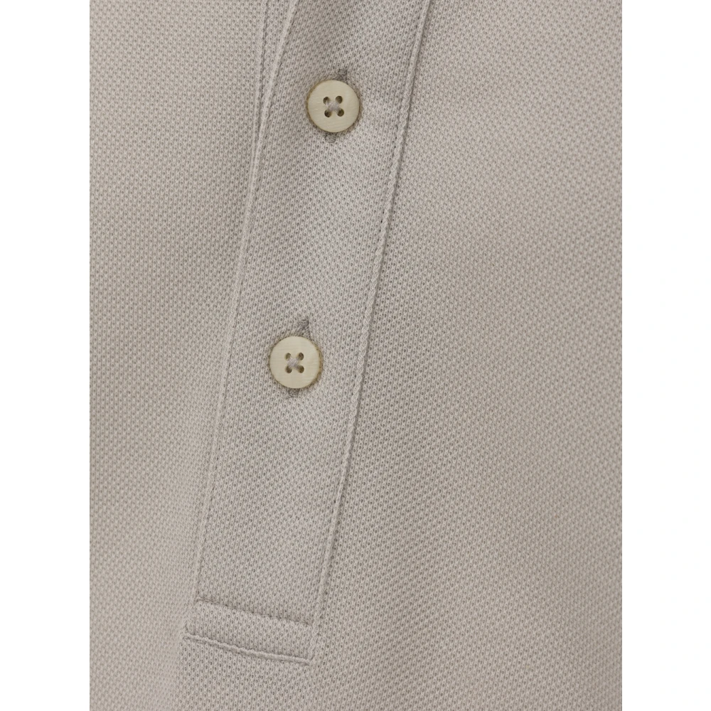 Canali Grijze polo met korte mouwen Gray Heren