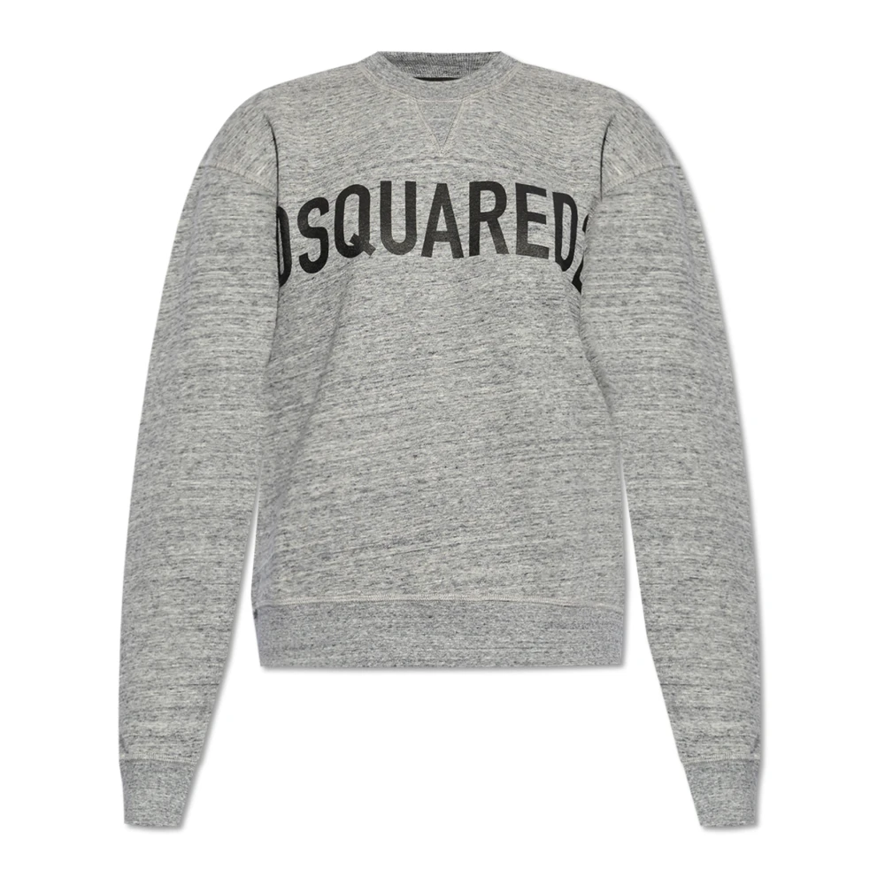 Dsquared2 Sweatshirt med logotyp Gray, Dam