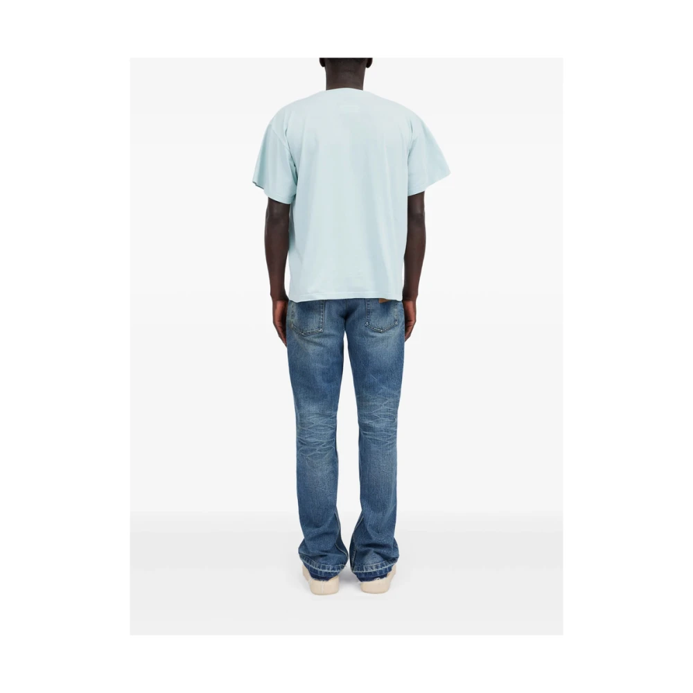 MM6 Maison Margiela Blauw Crew Neck T-shirt Blue Heren