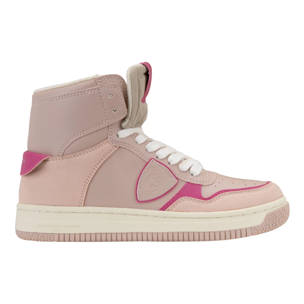 Philippe Model Hoge Top Veterschoenen Dames Sneakers Dames Schoenen Roze