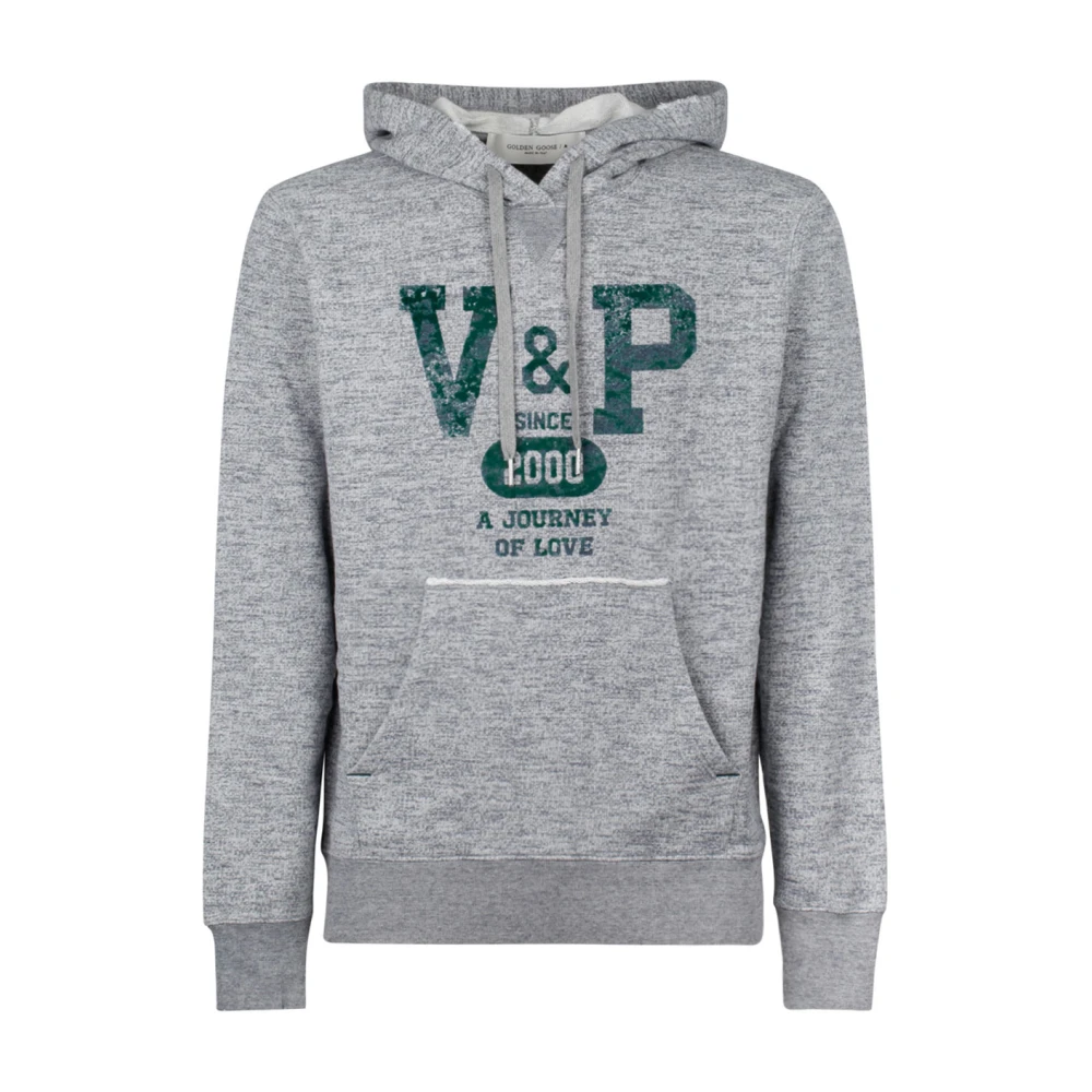 Golden Goose Grijze hoodie met distressed effect Gray Heren