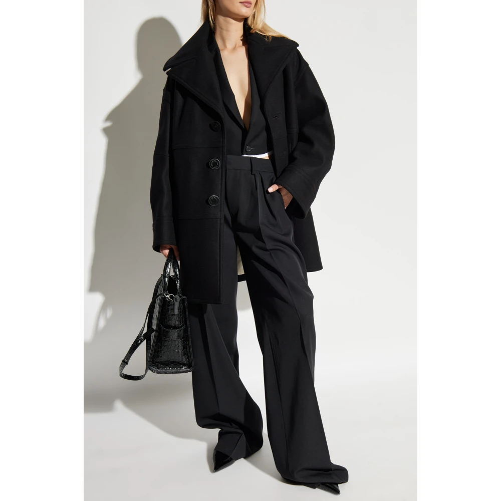 Dsquared2 Wollen jas Black Dames