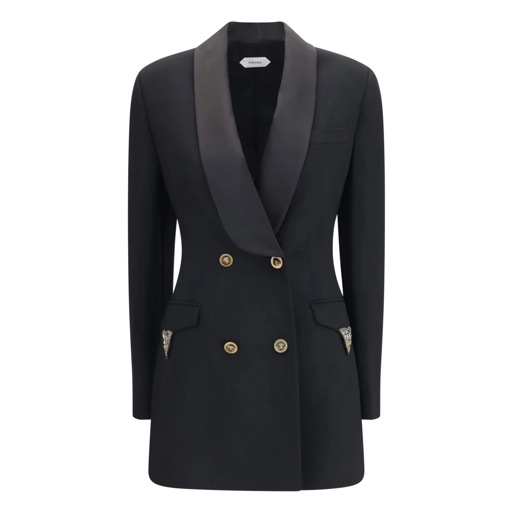Versace Donna Nero Giacche, M, New, - Immagine 2