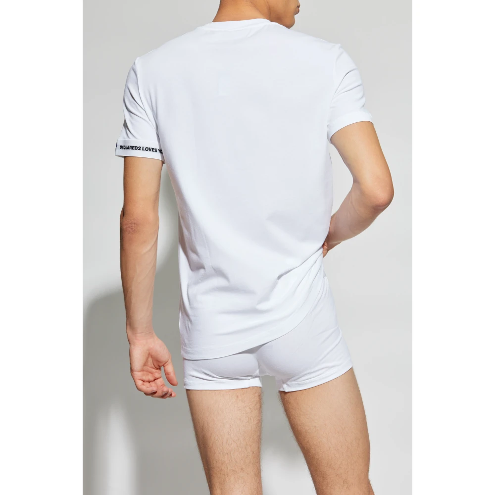 Dsquared2 Twee-pack t-shirts uit de Underwear-collectie White Heren