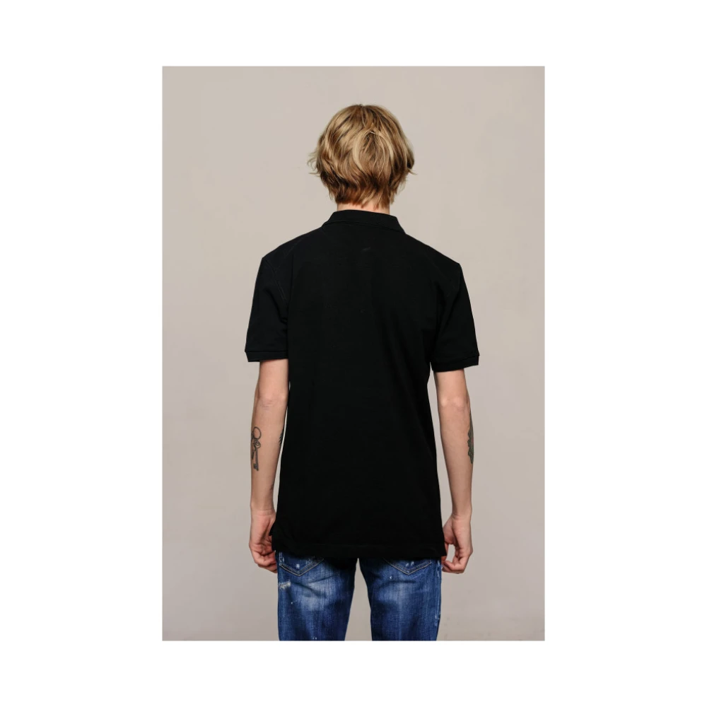 Moschino Zwart Polo T-Shirt Couture Black Heren