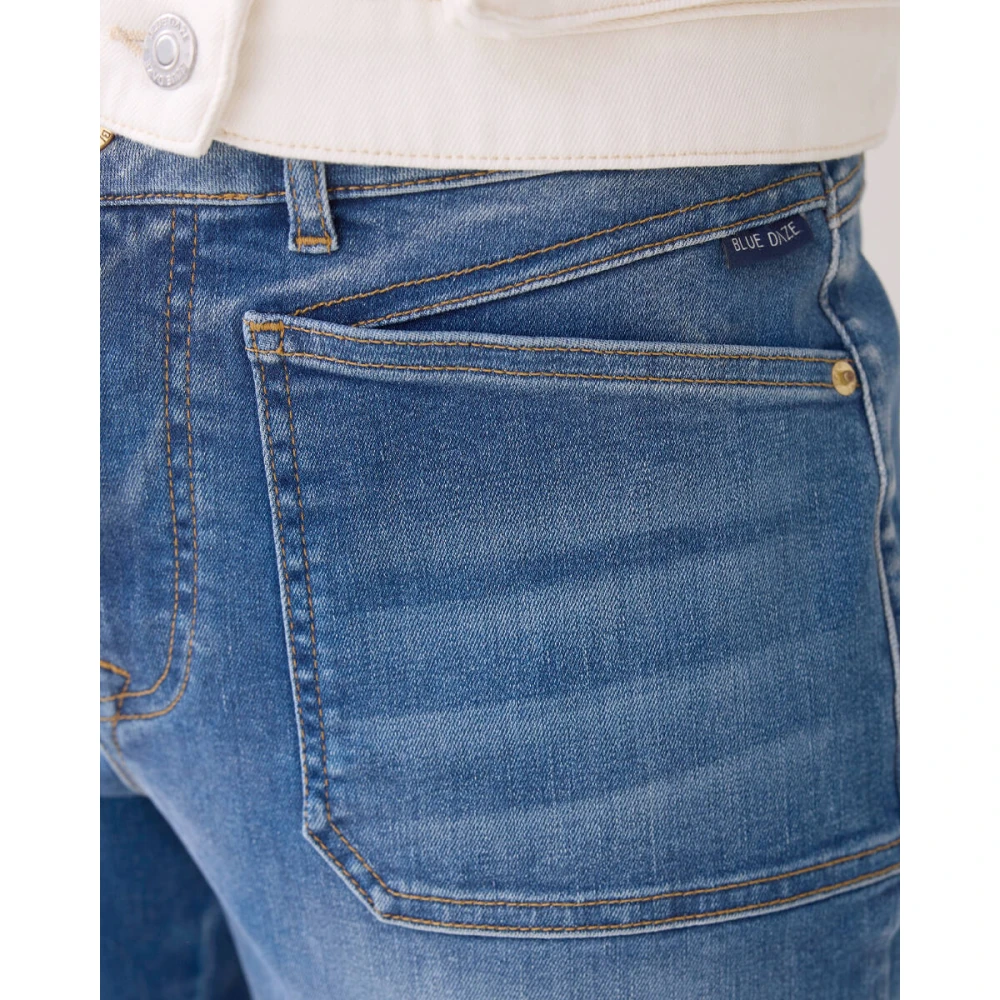 Summum Woman Indigo Tapered Denim Jeans Blue Dames
