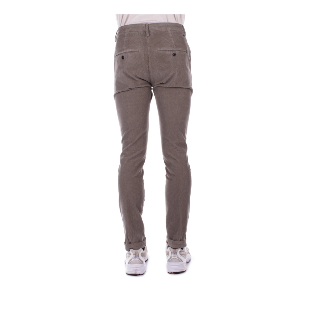 Dondup Slim Fit Duifgrijze Broek Gray Heren