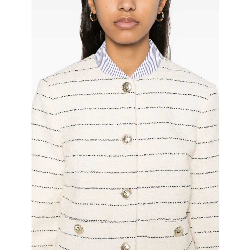 Semicouture Elegant Cream Jacket Ss25 Beige Dames