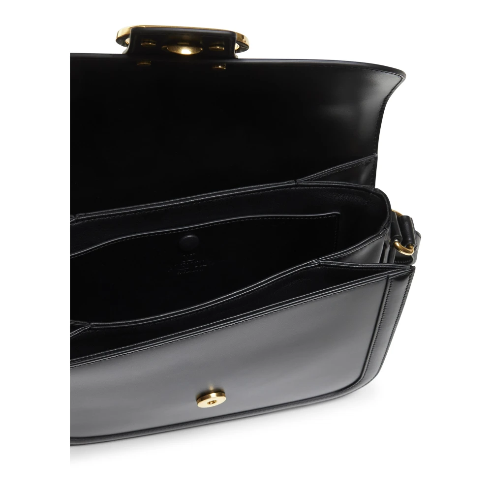 Valentino Garavani Zwarte leren schoudertas met VLogo Black Heren