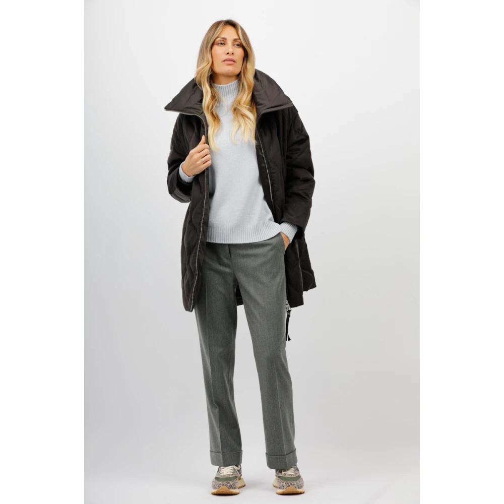 Via Masini 80 Flanellen flare broek Green Dames