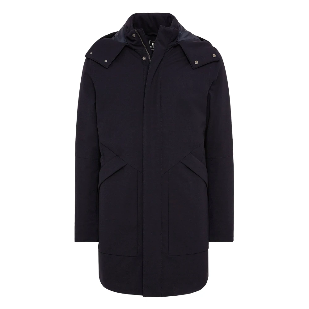Boggi Milano Parka van technisch gevoerd materiaal Blue Heren
