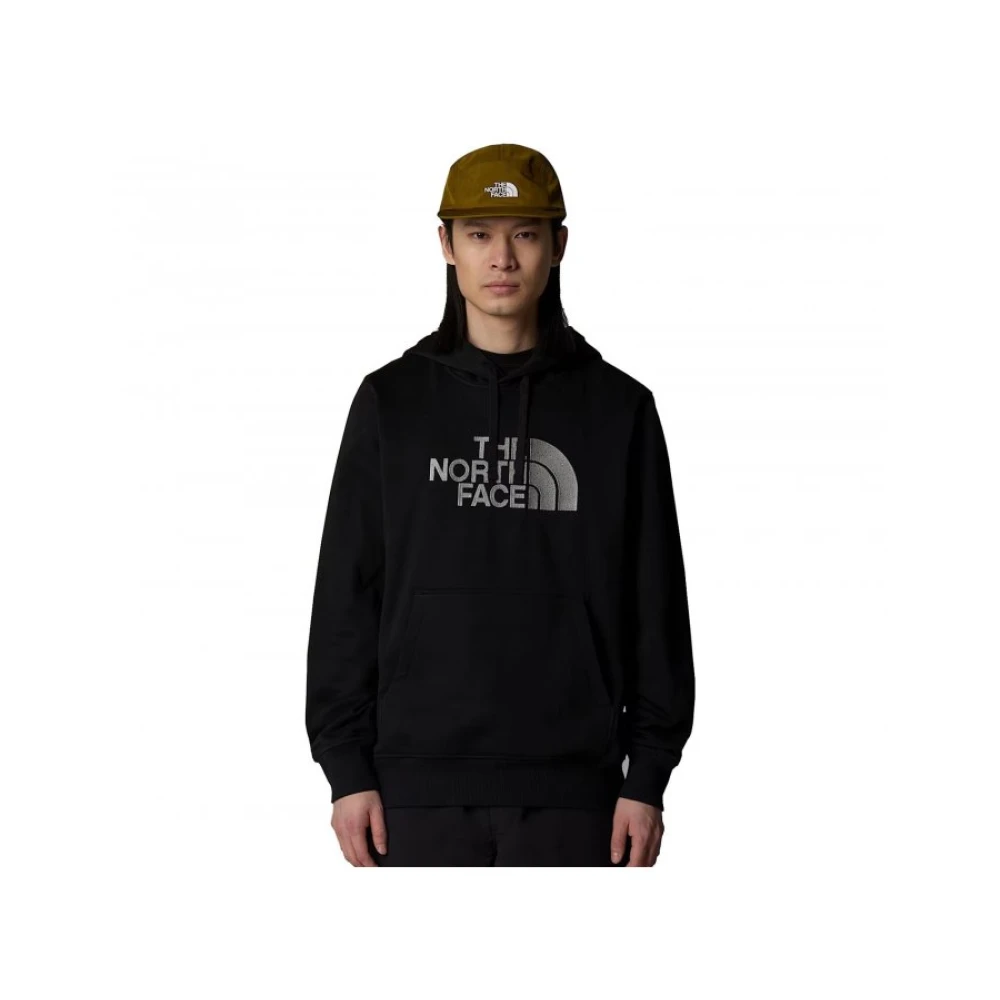 The North Face Geborduurde hoodie met kangoeroezak Black Heren