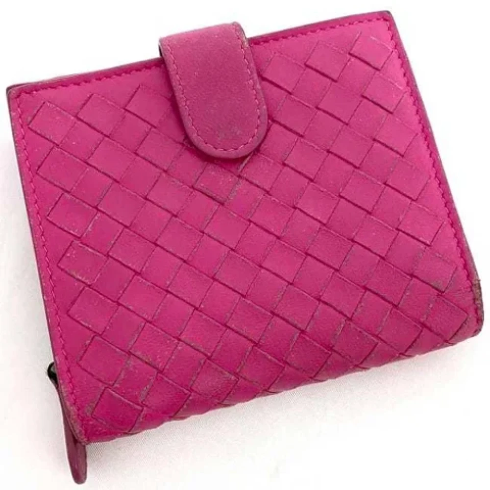 Bottega Veneta Vintage Pre-owned Leather wallets Pink Dames