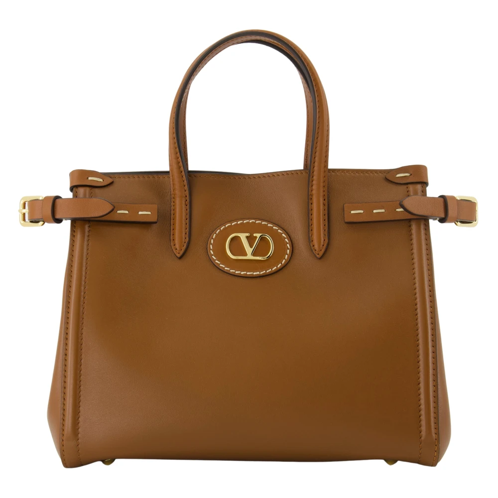 Valentino Garavani Bruin lederen Antibes tote tas Brown Dames