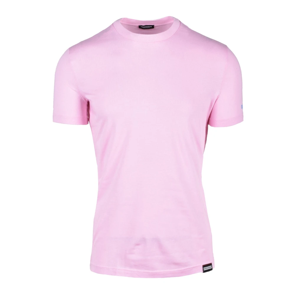 Dsquared2 Katoen Elastaan Ondergoed T-shirt Pink Heren