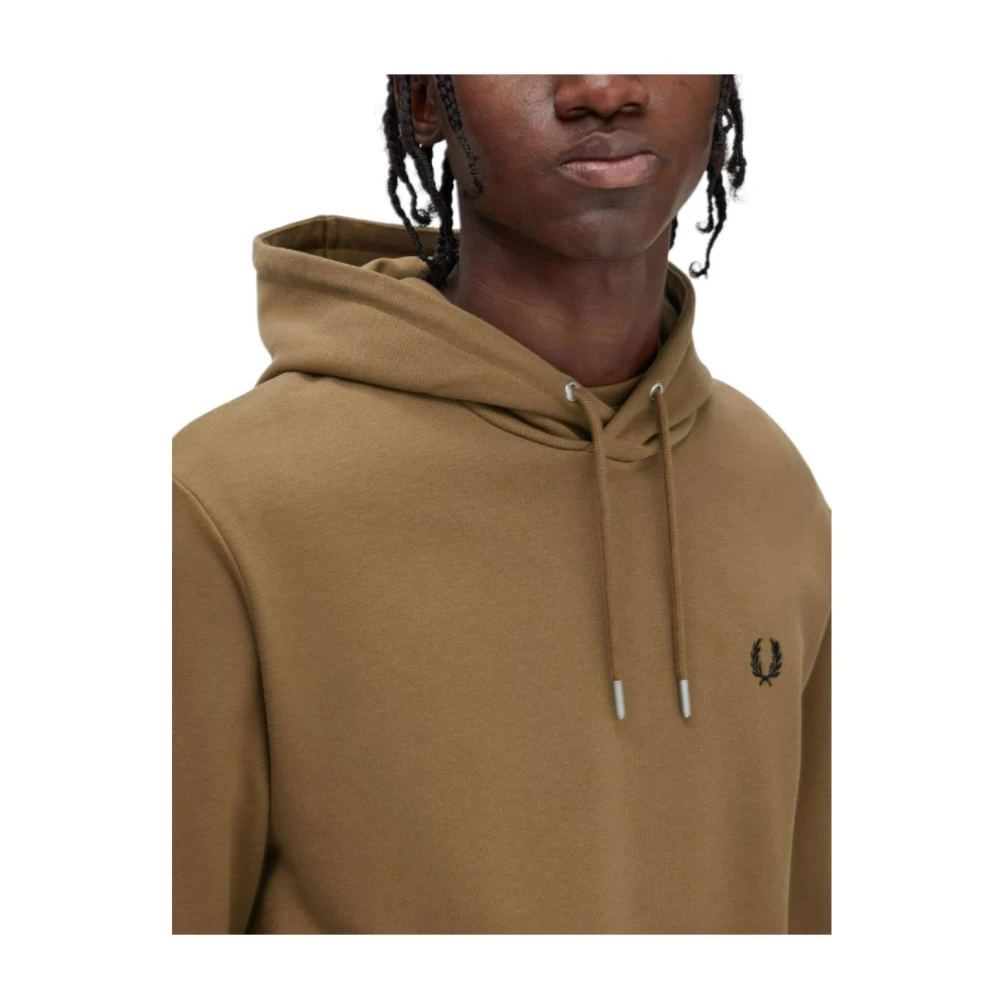Fred Perry Bruine hoodie met iconische details Brown Heren