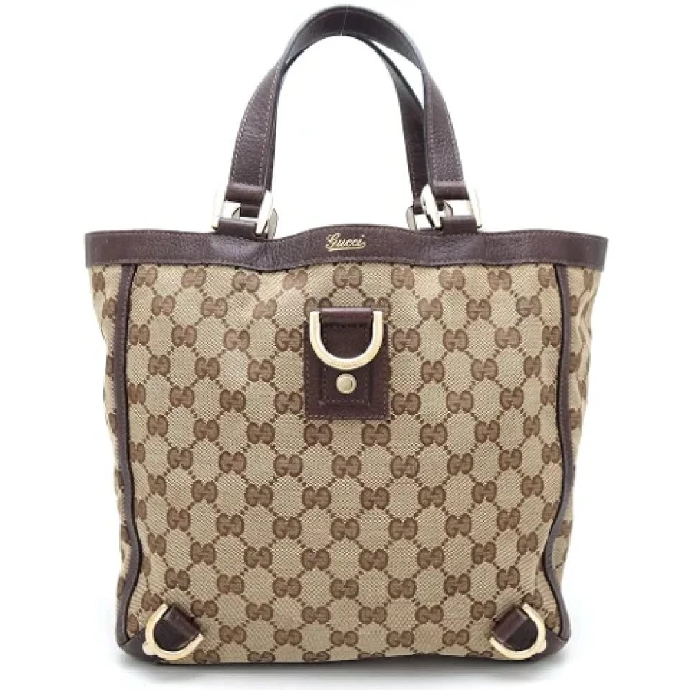 Gucci Vintage Pre-owned Canvas totes Beige Dames