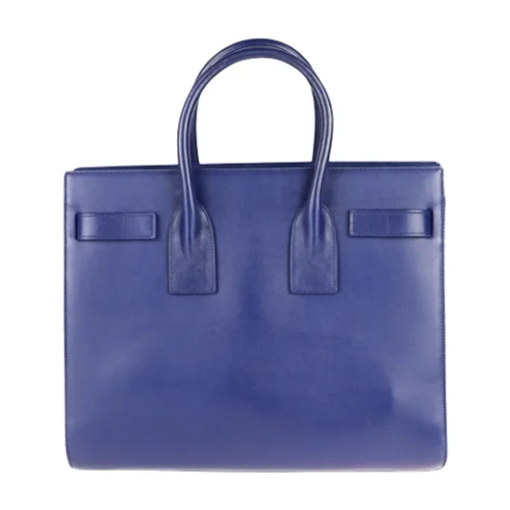 Saint Laurent Vintage Pre-owned Leather handbags Blue Dames