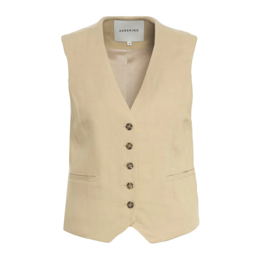 Birgitte Herskind Beige Double Up Vest - Female - Waistcoats - L - Jackets