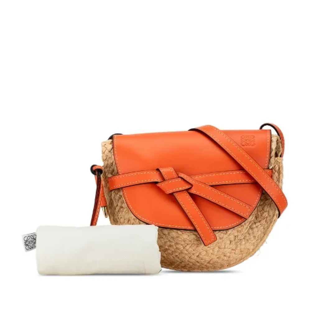 Loewe Pre-owned Fabric shoulder-bags Orange Dames