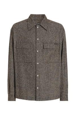 Alpaca Wool Check Shirt