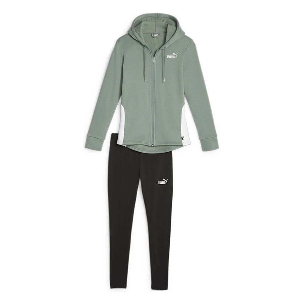 Puma Metallic Compleet Trainingspak Green Dames