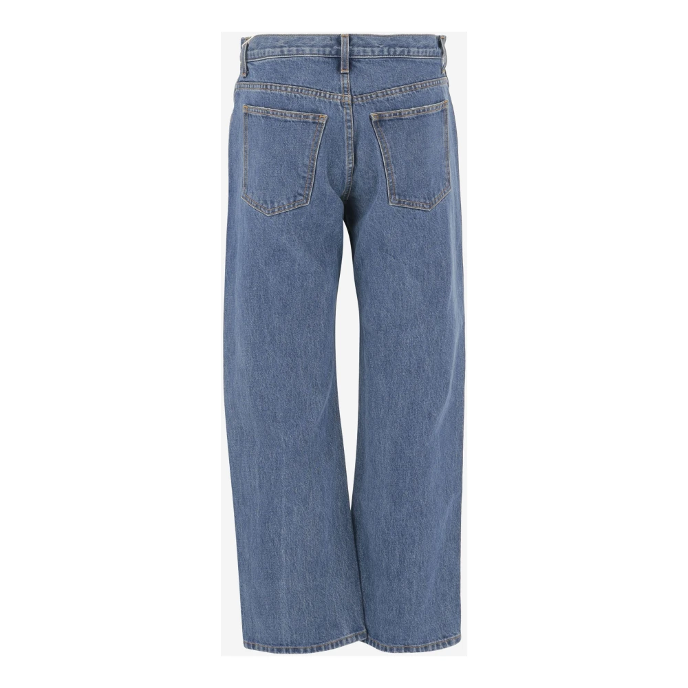 Khaite Wijde Pijp Katoen Denim Jeans Blue Dames