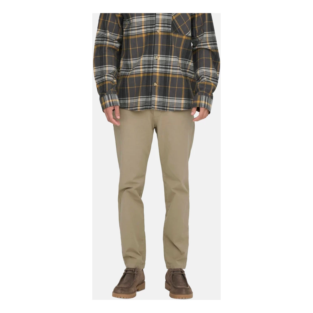 Only & Sons Casual Herenbroek Beige Heren