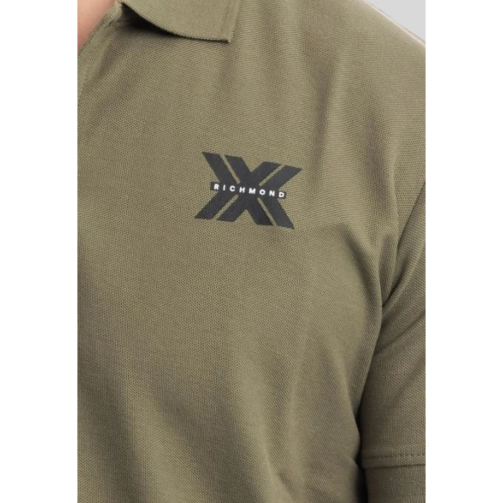 John Richmond Heren Polo Shirt Klassieke Stijl Green Heren